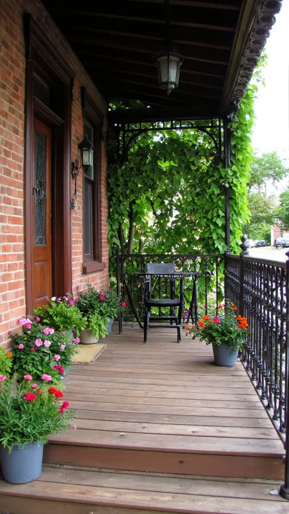 elegant wrought iron railings