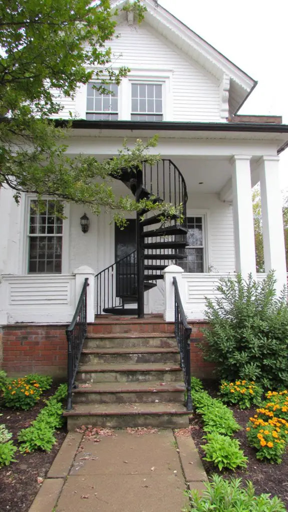 elegant wrought iron staircase