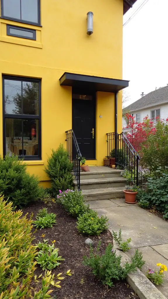 elegant yellow black accents