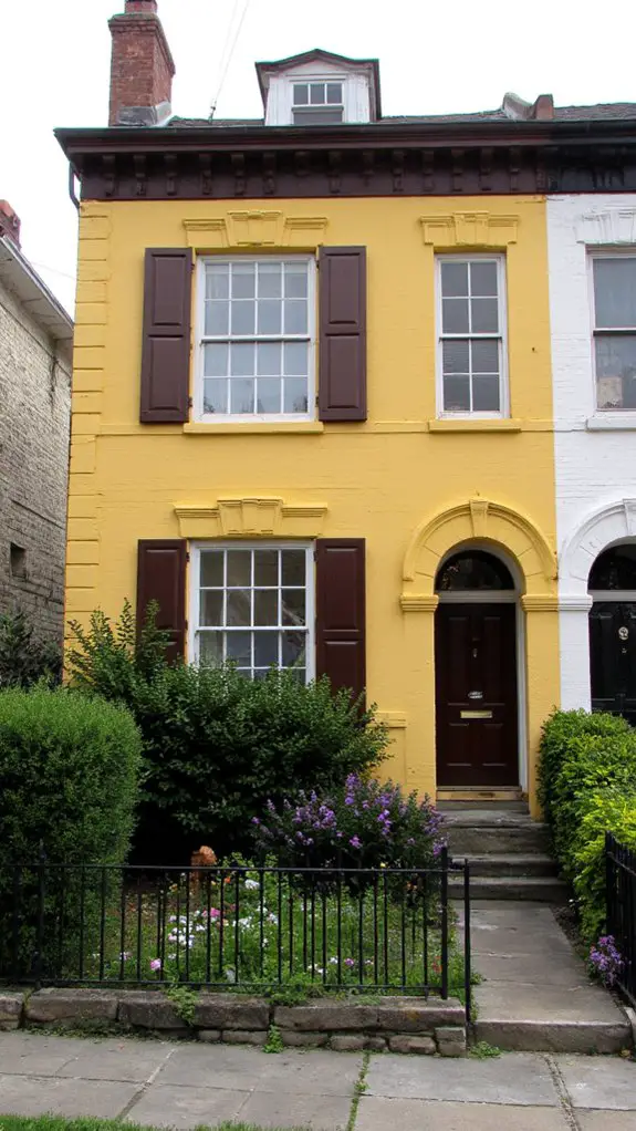 elegant yellow georgian architecture