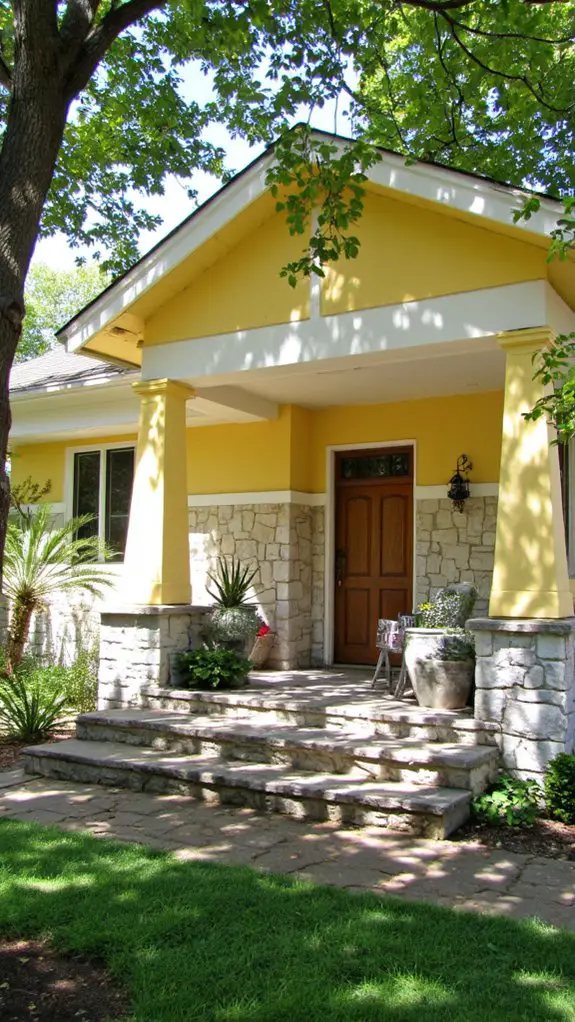 elegant yellow stone contrast