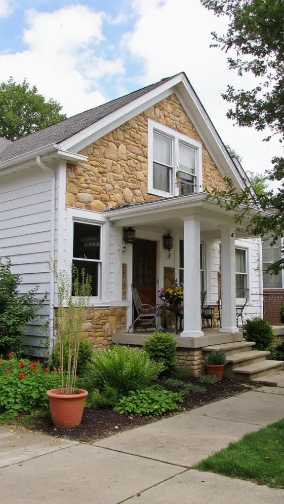 elevate exterior with stone