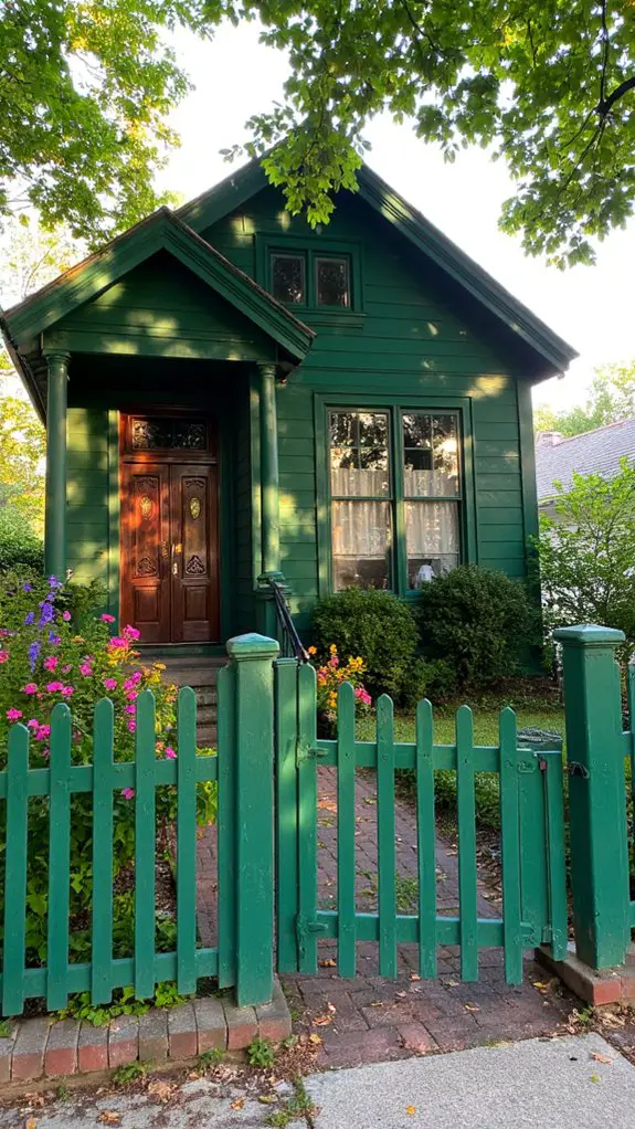 emerald and mahogany elegance