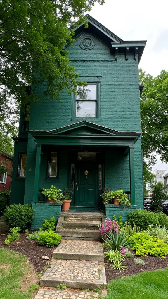 emerald green architectural elegance