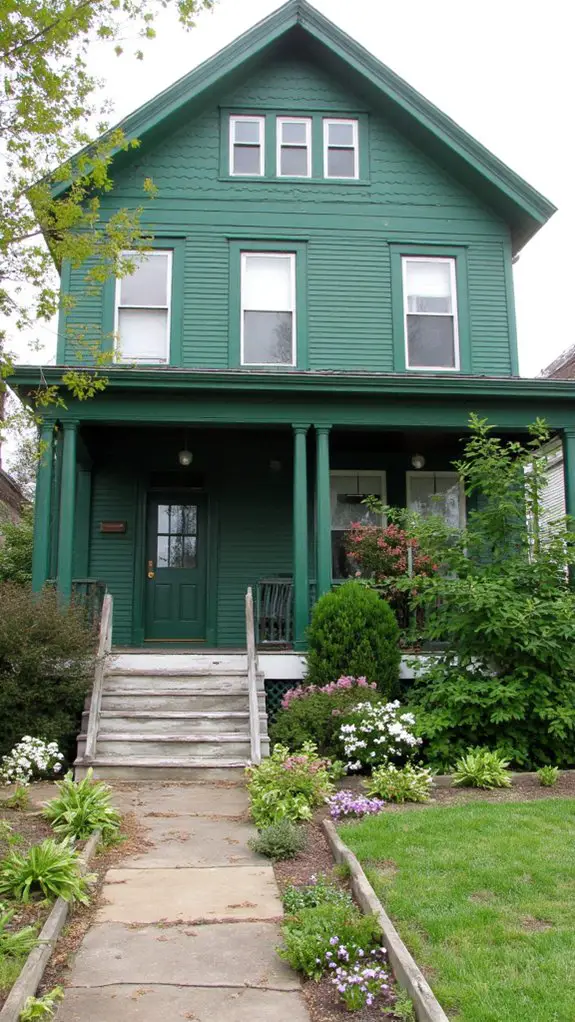 emerald green exterior elegance