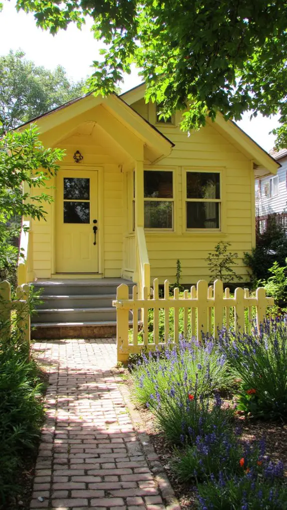 enchanting whimsical yellow cottage