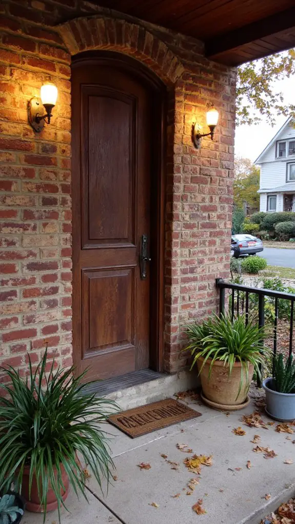 enhance exterior with sconces
