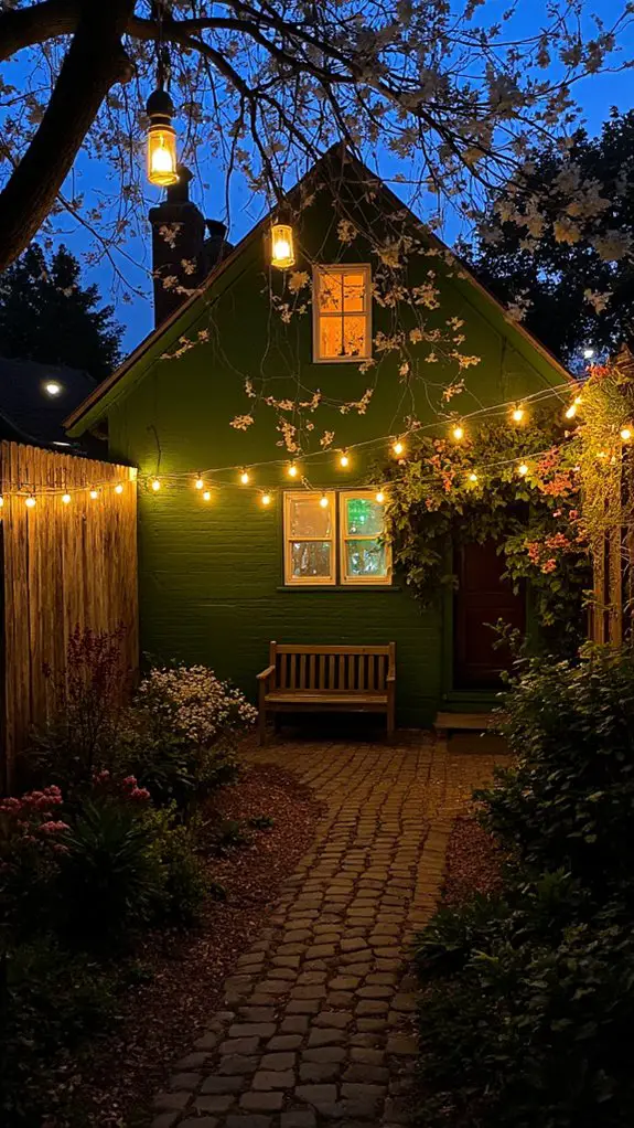 evening ambiance with lighting