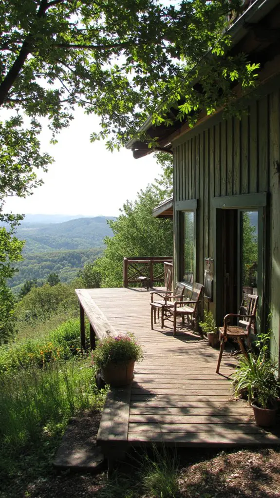 expansive wood deck oasis