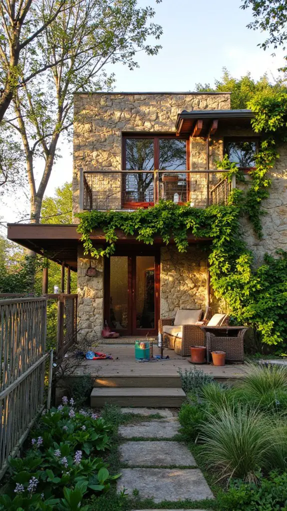 exposed stone wall design