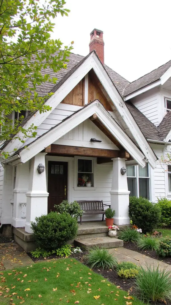 exposed wood beams contrast