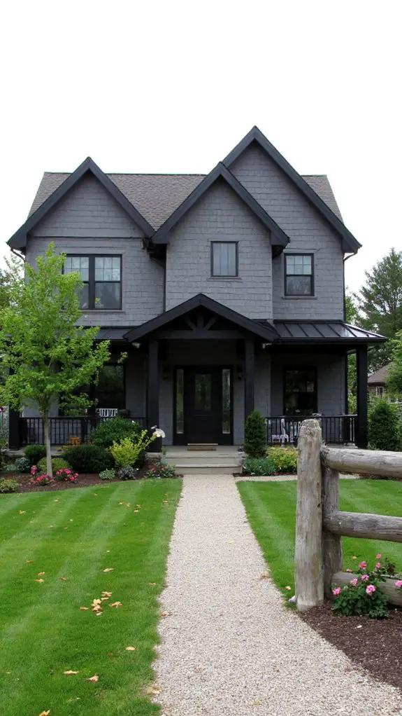 farmhouse charm gray and black