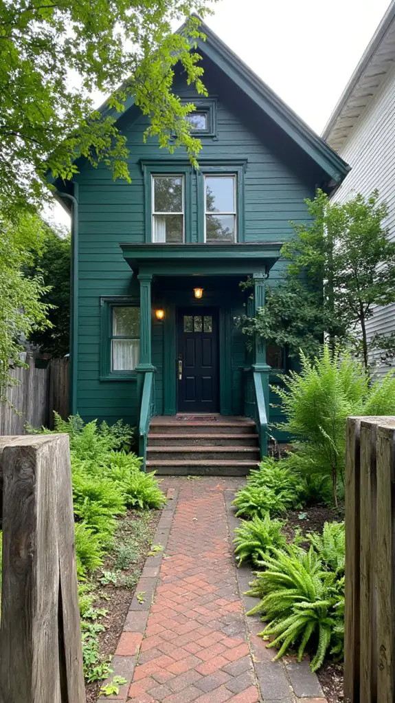 fern green and black