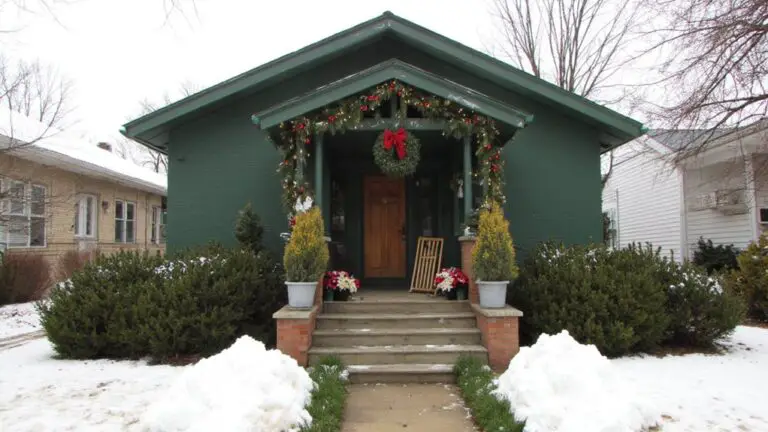 festive green house decor