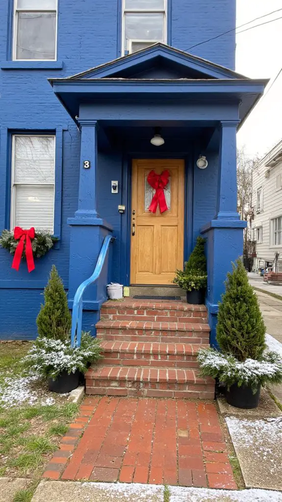 festive red bow decorations