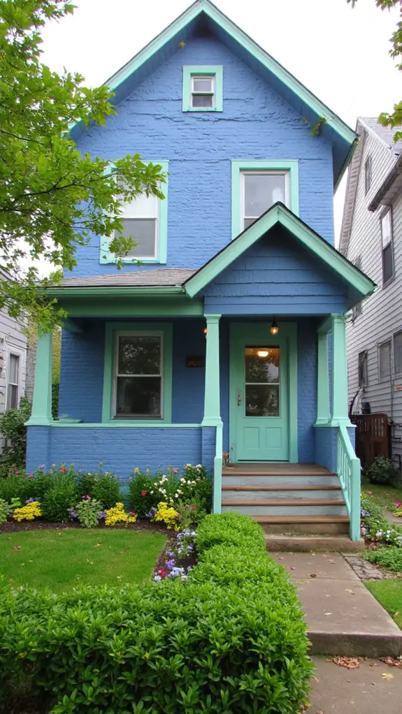 fresh mint enhances blue homes