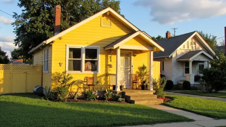 freshly updated yellow siding