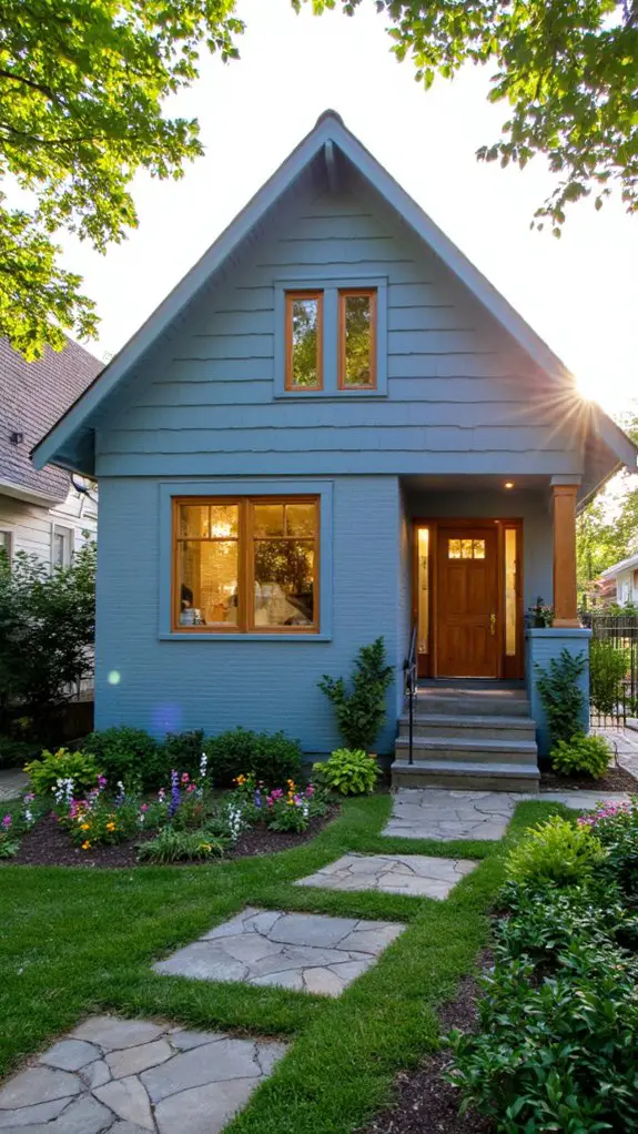 frosty blue with glass