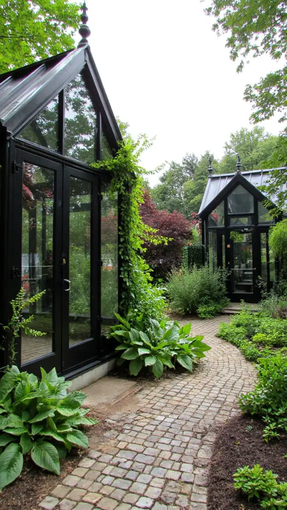 glass greenery natural light