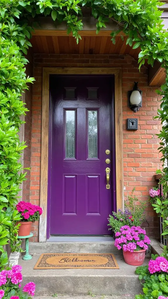 glossy plum door transformation