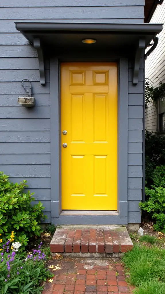 glossy yellow door appeal
