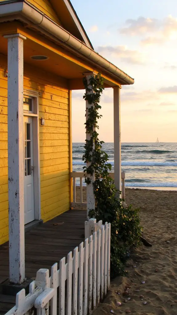 golden sunsets by shore