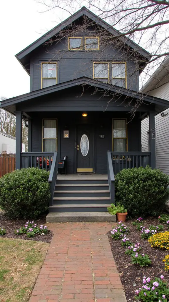 graphite gray with gold