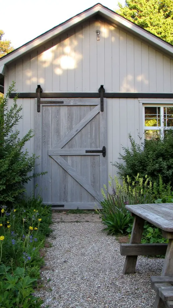 gray barn door charm