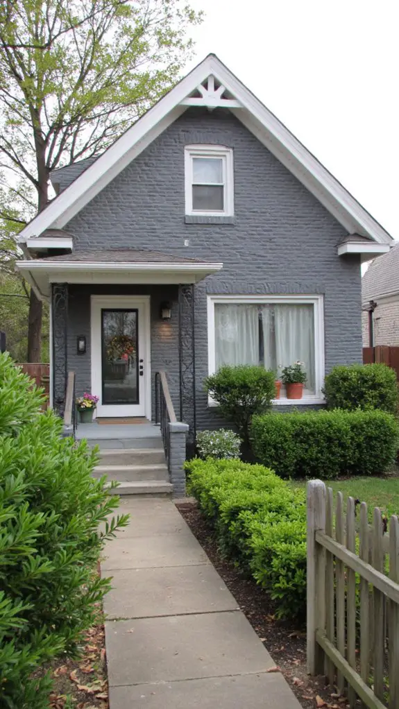 gray brick interior accent