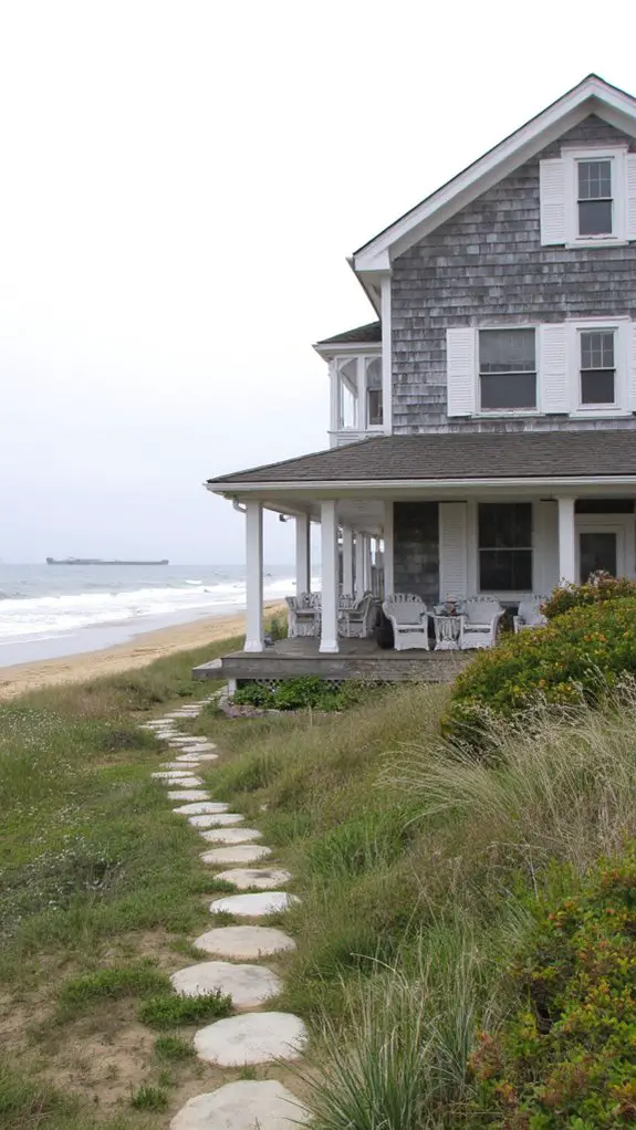 gray colonial beach houses