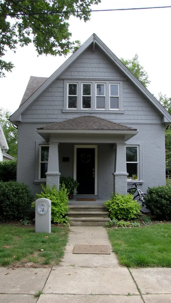 gray elegance with black doors