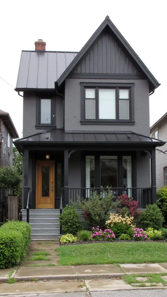 gray facade black accents