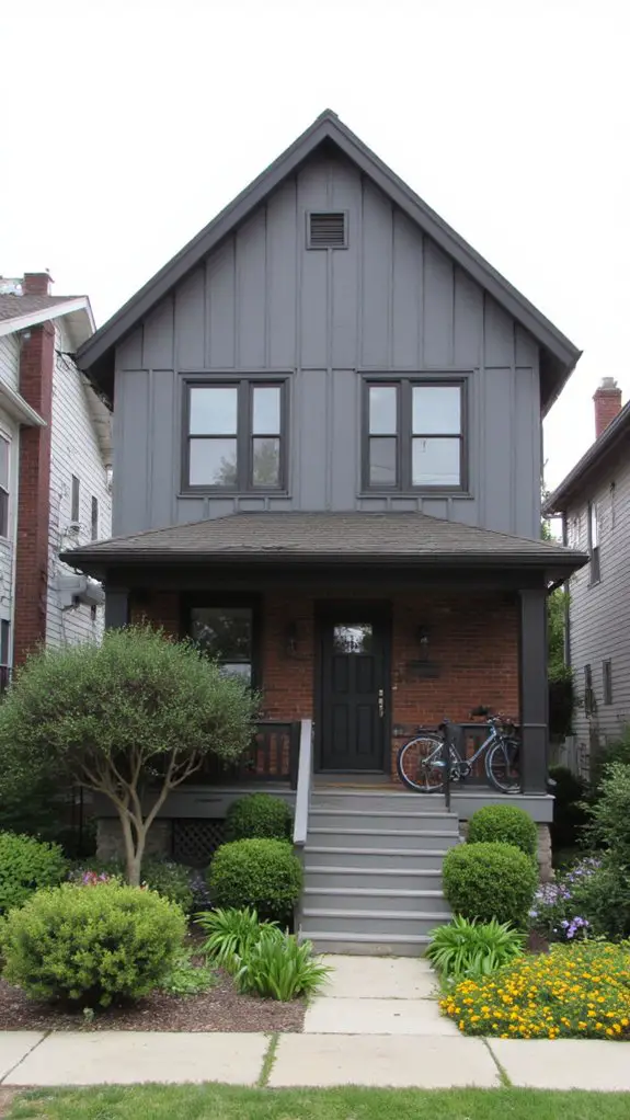 gray home with black accents