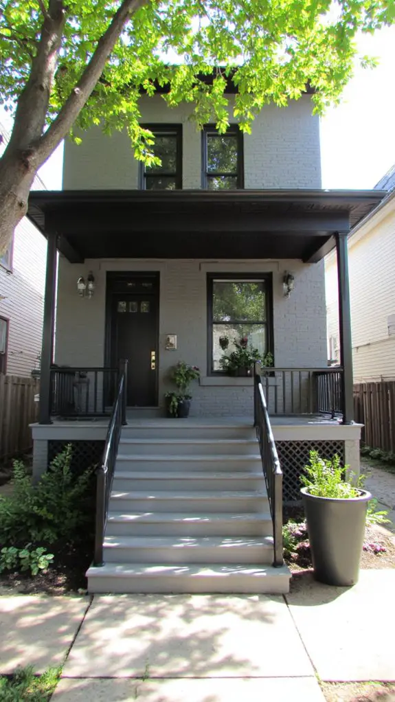 gray homes black accents