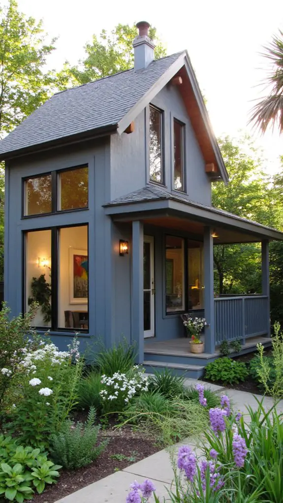 gray siding modern charm
