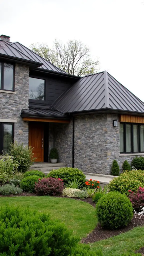 gray stone black metal