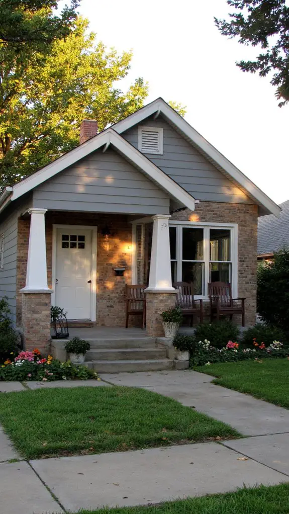 gray tones warm lighting