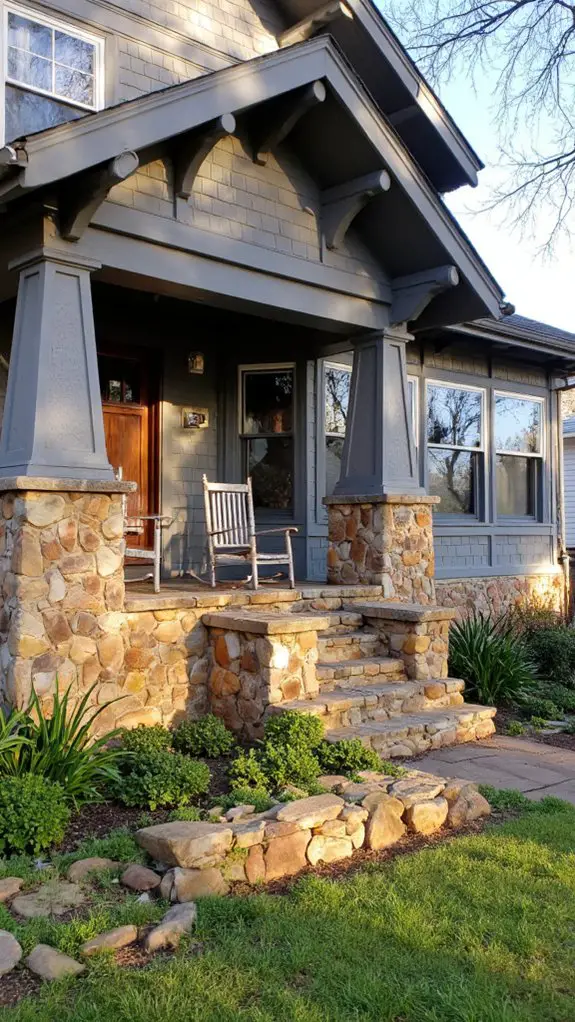 gray trim natural stone