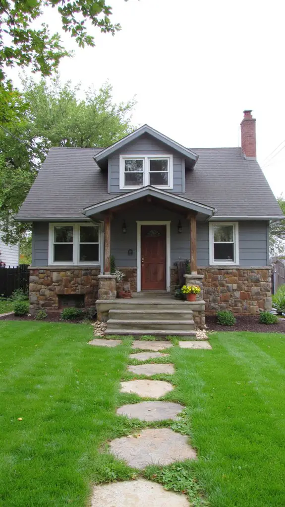 gray vinyl and stone