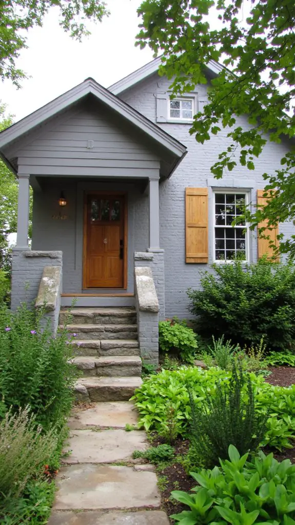 harmonious gray and wood