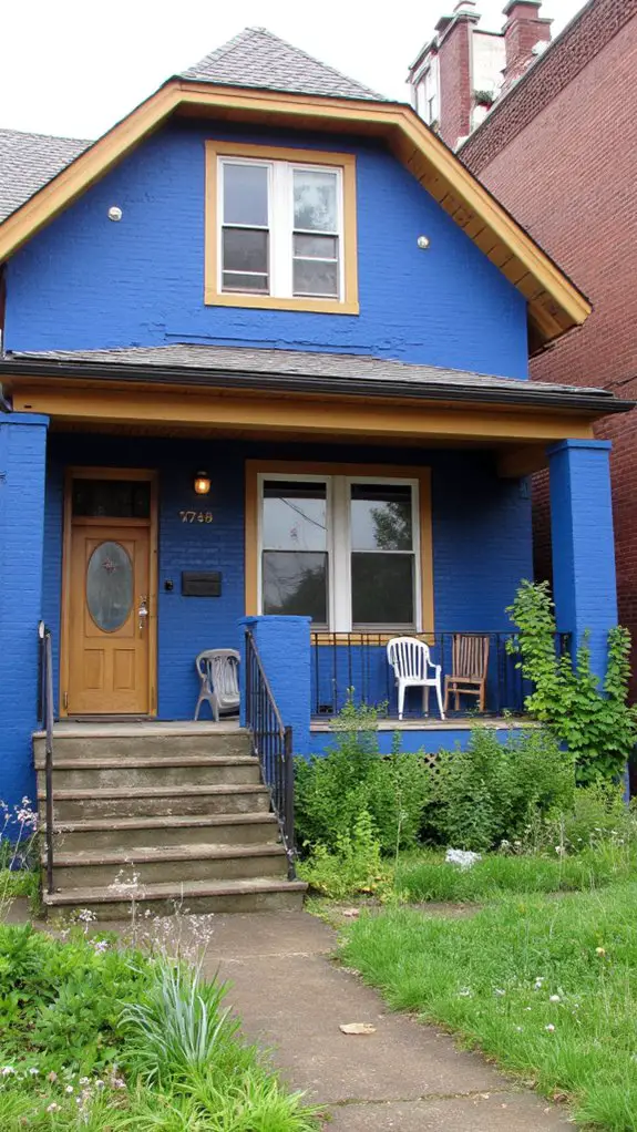 harmonious indigo and tan