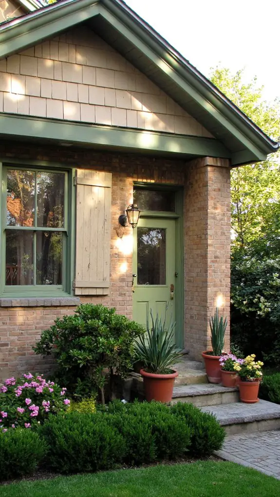 harmonious sage brown palette