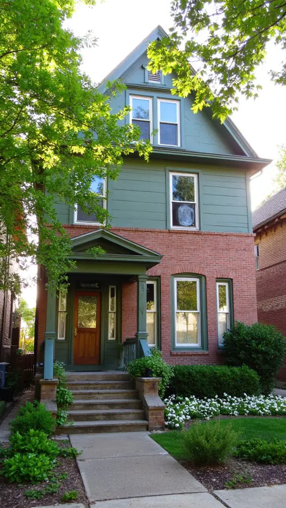 harmonious sage green brick