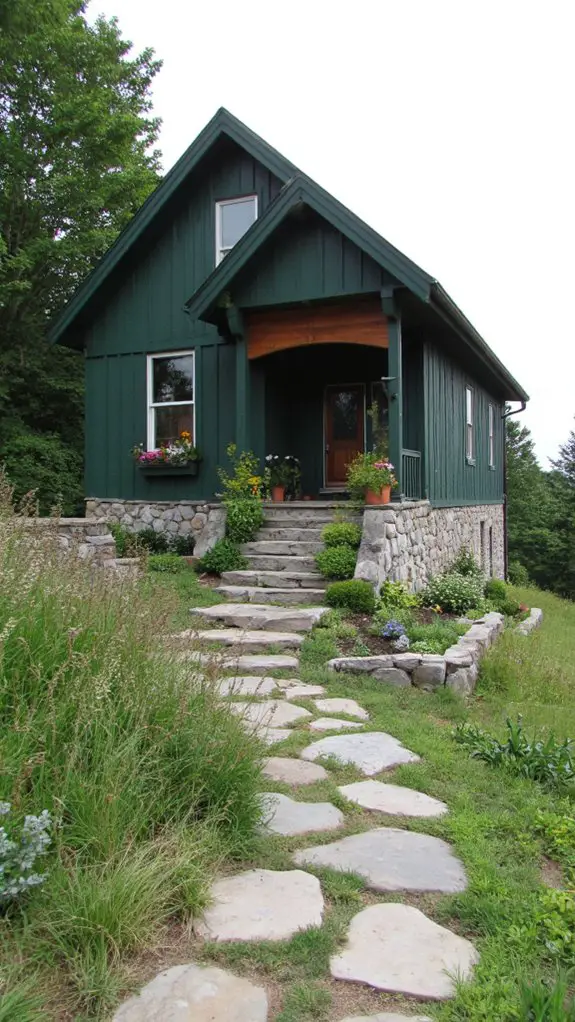 hilltop stone and wood