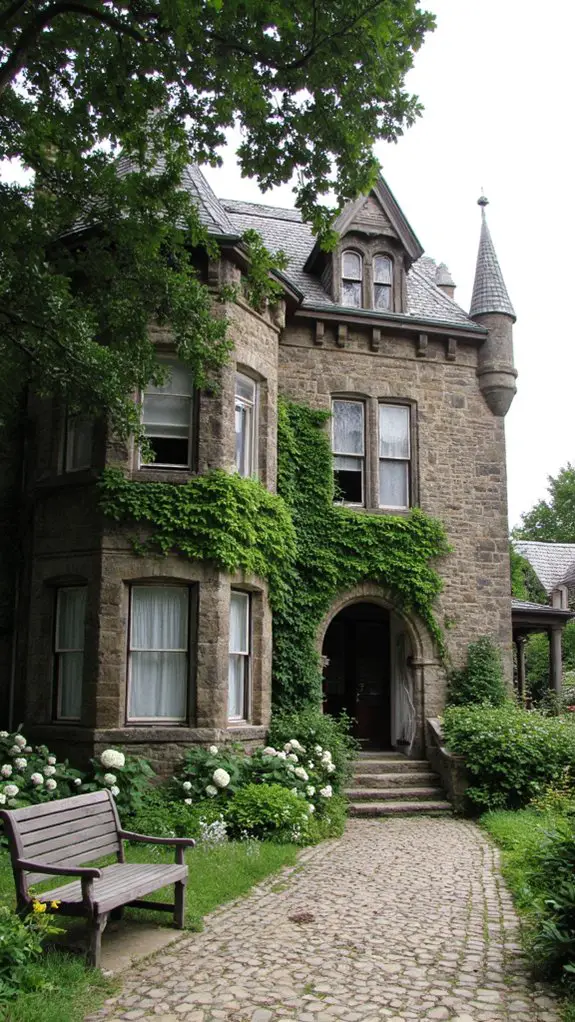 historic manor with turrets