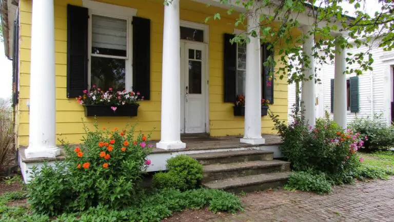 historic yellow colonial homes