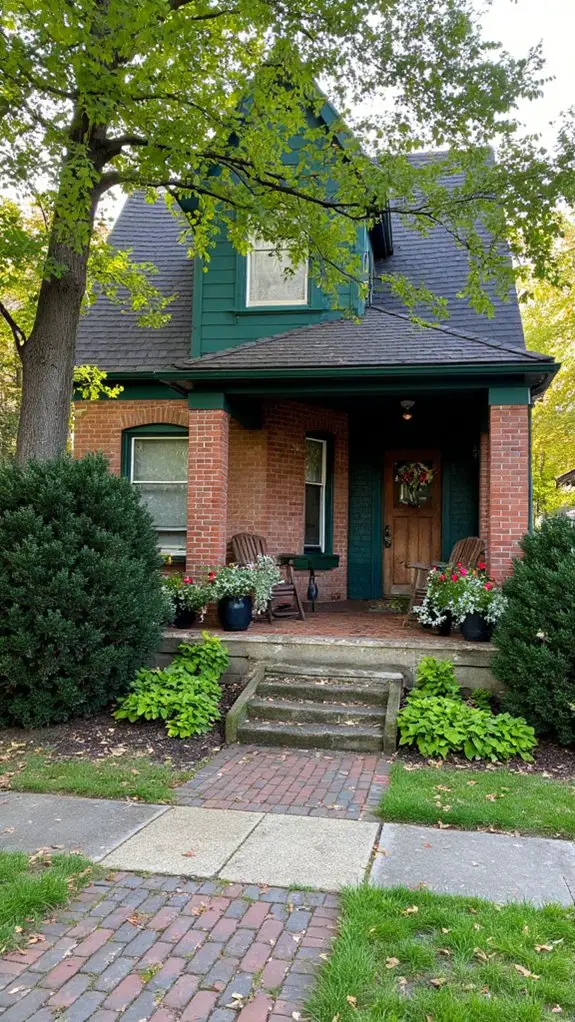 hunter green rustic warmth