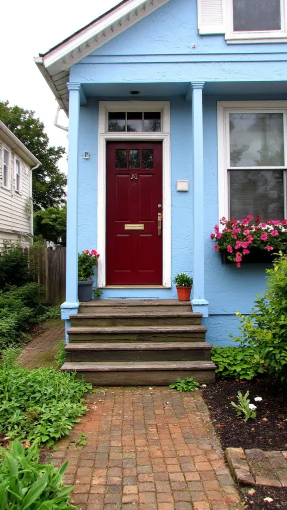 ice blue burgundy elegance