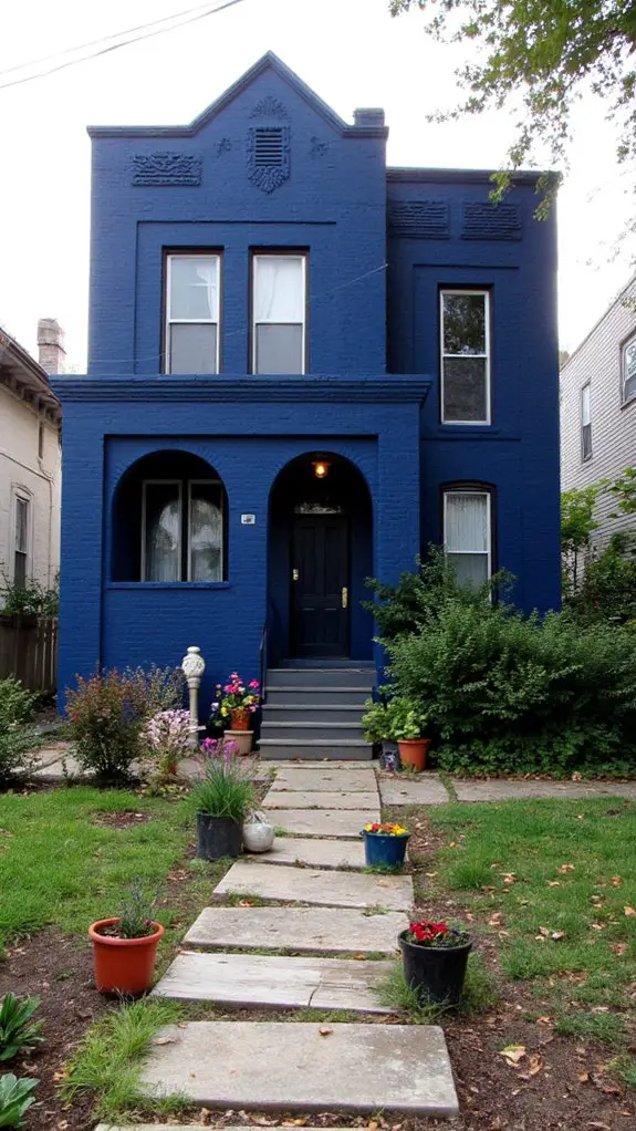 indigo art deco elegance