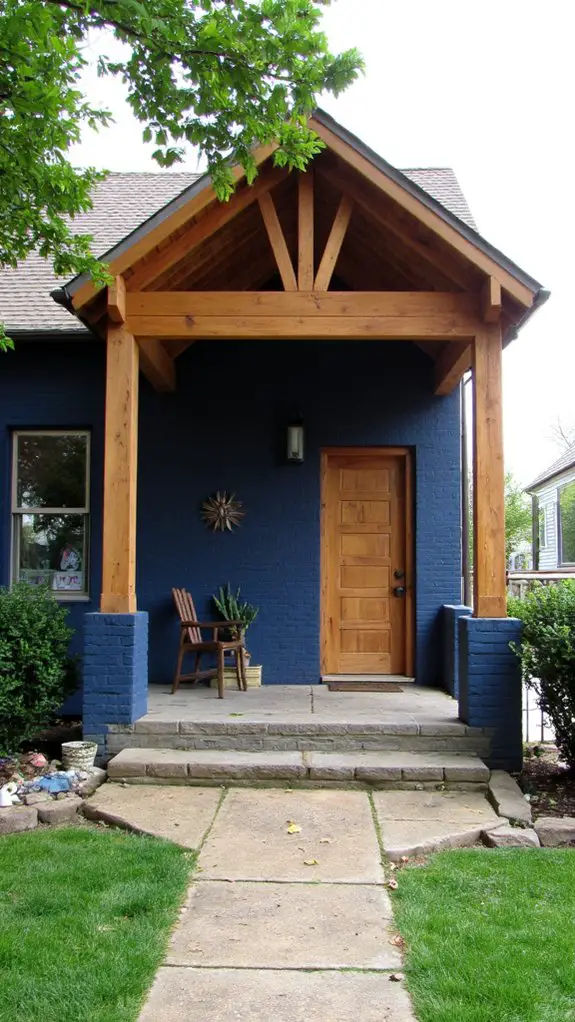 indigo beams rustic sophistication